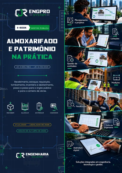 Capa do e-book Almoxarifado e patrimônio na prática