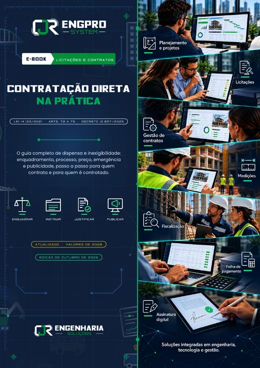 Capa do e-book Contratação Direta na prática — Dispensa e Inexigibilidade
