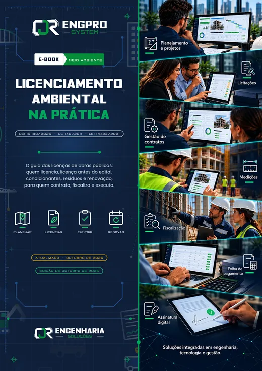 Capa do e-book Licenciamento ambiental de obras na prática